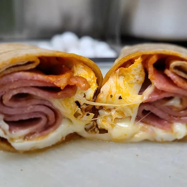 #4 Taylor Ham, Double Egg, Mozzarella, and Diced Tomato